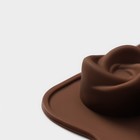 Форма для конфет и шоколада Доляна «Завиток», силикон, 21.5×11.5 см, 15 ячеек (d=2.8 см), коричневая - Фото 4