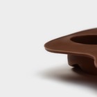 Форма для конфет и шоколада Доляна «Завиток», силикон, 21.5×11.5 см, 15 ячеек (d=2.8 см), коричневая - Фото 5