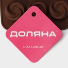 Форма для конфет и шоколада Доляна «Завиток», силикон, 21.5×11.5 см, 15 ячеек (d=2.8 см), коричневая - Фото 9