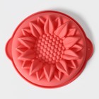 Форма для выпечки Доляна «Подсолнух», силикон, 29×6 см, с ручками, цвет МИКС - Фото 4