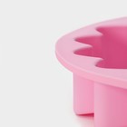 Форма для выпечки Доляна «Ромашка», силикон, 23×4,5 см, цвет розовый - Фото 5