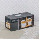 Набор банок керамических для сыпучих продуктов с ложками на деревянной подставке «Эстет», 2 предмета, 250 мл - Фото 5