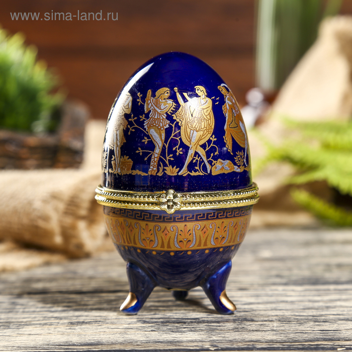 Шкатулка "Баллада на синем" 10х6 см