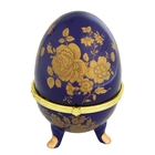 Шкатулка "Розы на синем" 15,5х10х10 см - Фото 1