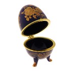 Шкатулка "Розы на синем" 15,5х10х10 см - Фото 2