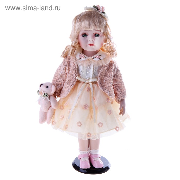 Кукла коллекционная "Кристина с мишкой" 49 см - Фото 1