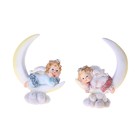 Сувенир полистоун "Ангелочек в розово-голубом платье на луне" 8,5х6,5х3 см - Фото 2