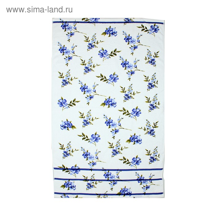 Полотенце махровое Купу-Купу "Акварель", размер 70х130 см, цвет голубой, хлопок 100%, 420 г/м2 - Фото 1
