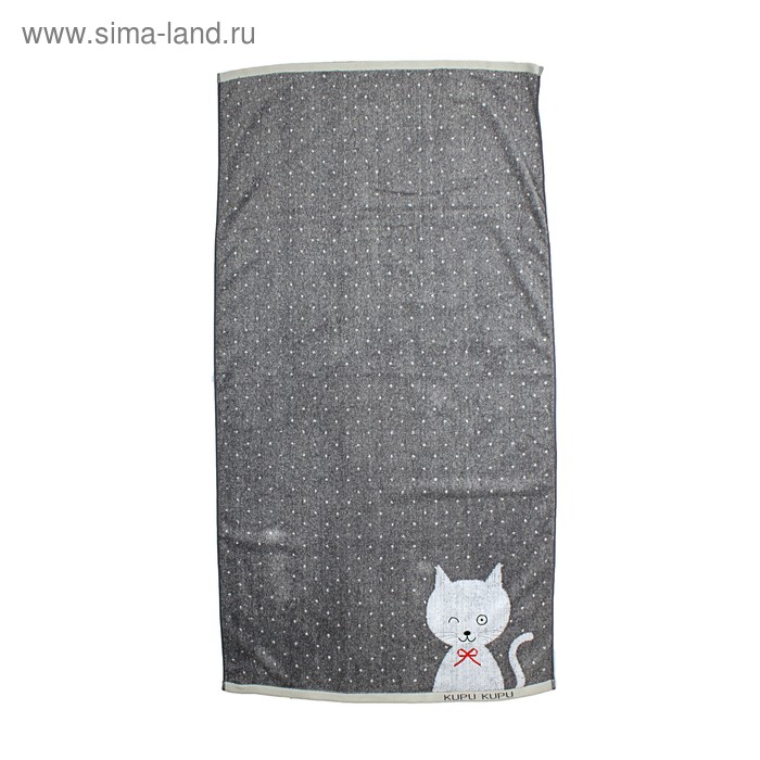 Полотенце махровое Купу-Купу "Ля-Мур", размер 70х135 см, 420 г/м2, цвет серый - Фото 1