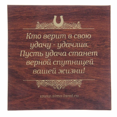 Подкова металл «На удачу с новосельем», 7×7 см