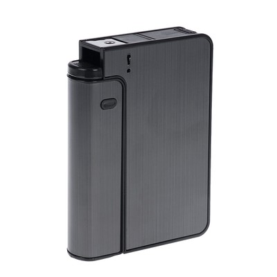 Портсигар на 8 сигарет «Классика», с толкателем для сигарет, 9.7×6.9×2 см, серый