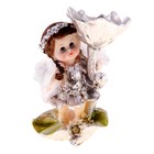 Сувенир полистоун "Ангелок в цветочном веночке" 12,5х7,5 - Фото 1