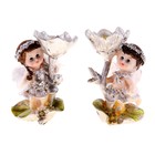Сувенир полистоун "Ангелок в цветочном веночке" 12,5х7,5 - Фото 2