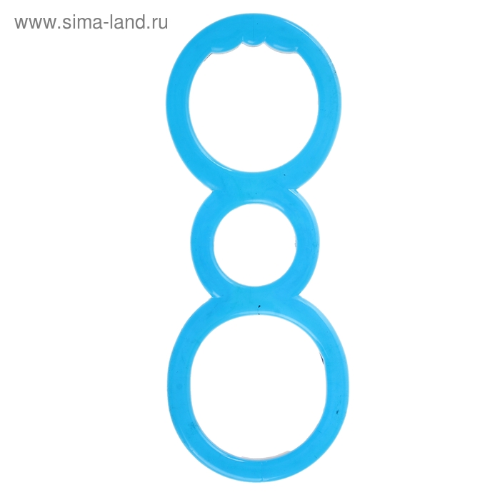 Игрушка резиновая жевательная "Круг удовольствий", 23 см, синий - Фото 1