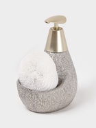 Дозатор для моющего средства с подставкой для губки Доляна «Африка», 350 мл, серый - Фото 1