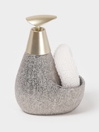 Дозатор для моющего средства с подставкой для губки Доляна «Африка», 350 мл, серый - Фото 2