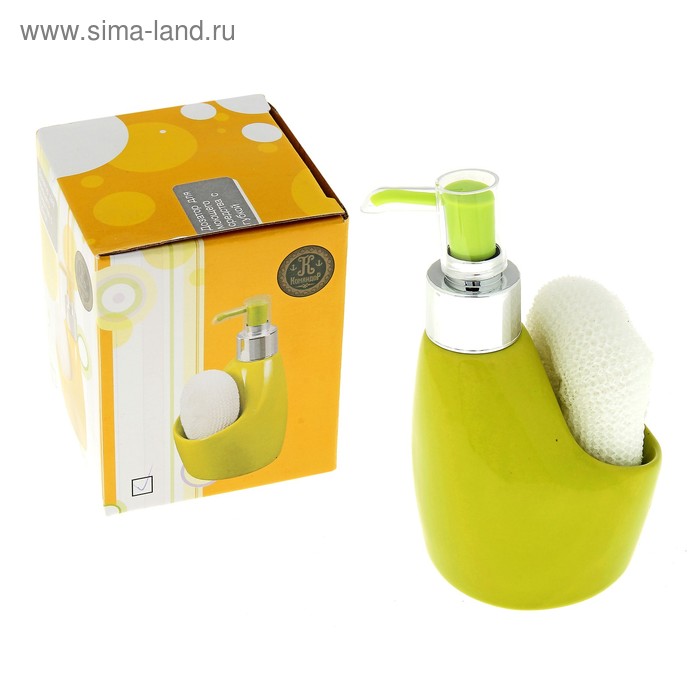 Дозатор для моющего средства с губкой Африка свежесть - Фото 1