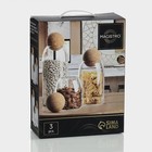 Банки для сыпучих Magistro «Эко», 3 предмета: 450/700/1000 мл, с пробковой крышкой, стекло, прозрачные - Фото 10