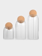 Банки для хранения сыпучих «Эко», 3 предмета: 400/700/1000 мл, с пробковой крышкой, стекло - Фото 3