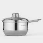 Ковш Катунь «Гретта», 1.8 л, d=16 см, капсульное дно, индукция, нержавеющая сталь - Фото 3