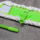 Швабра для мытья пола Доляна, микрофибра 38×8 см, гибкие края, телескопическая ручка 80(120) см - Фото 10