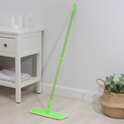 Швабра для мытья пола плоская Доляна, насадка на липучке из микрофибры 40×14 см, 40 гр, телескопическая ручка 80(120) см - Фото 2