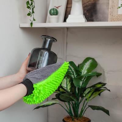 Варежка для деликатной уборки Raccoon, 22×15 см, 47 г, микрофибра букли двухсторонняя