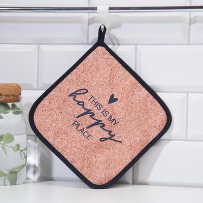 Прихватка «Доляна» Пробка 17×17 см габардин, 35% х/л, 65% п/э, ватин 250 г/м²