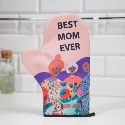 Варежка-прихватка «Доляна» Best mom, 24×32 см, 35% хлопок, 65% п/э, ватин 250 г/м²