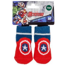 Носки для собак Triol Marvel 'Капитан Америка', размер M (7,5 х 3 х 0,1 см)