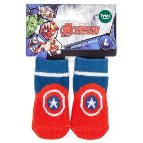 Носки для собак Triol Marvel 'Капитан Америка', размер L (9 х 3,5 х 0,1 см)