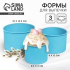 Силиконовая форма «ХВ» для кулича на Пасху, 3 шт. - Фото 1