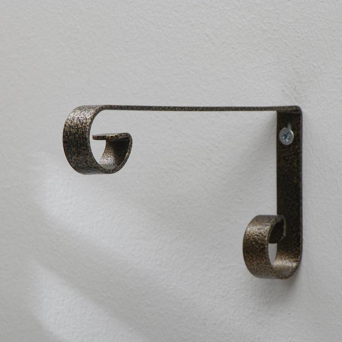 Кронштейн для кашпо, кованый, 23 см, металл, бронзовый - фото 1905750123