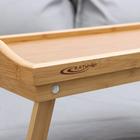 Столик-поднос для завтрака со складными ножками, 50×30×23 см, бамбук - фото 6388437