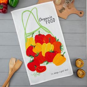 Полотенце кухонное Доляна Organic food 35х60 см, 100% хлопок, 160г/м2 5423117