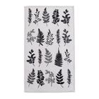 Полотенце кухонное «Доляна. Листья», серое, 35×60 см - Фото 2