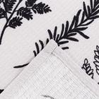 Полотенце кухонное «Доляна. Листья», серое, 35×60 см - Фото 4