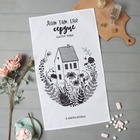 Полотенце кухонное «Доляна. Дом там, где сердце», белое, 35×60 см - Фото 3