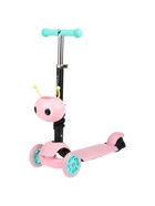 Самокат 2 в 1 с корзинкой GRAFFITI Kids, колёса PU 120/75 мм, розовый - Фото 9