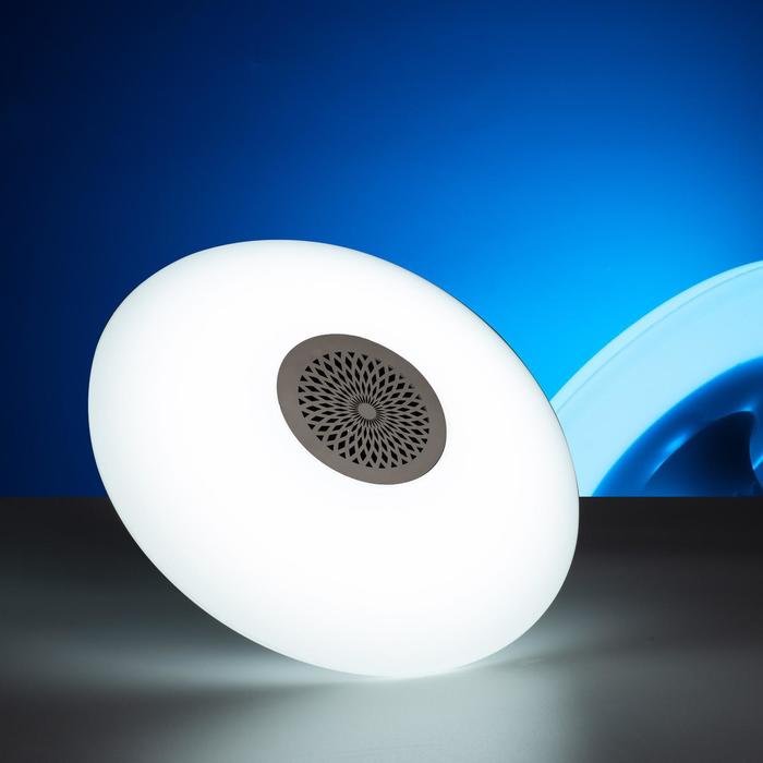 УЦЕНКА Световой прибор «Тарелка», E27, с музыкой, Bluetooth, свечение белое - Фото 1