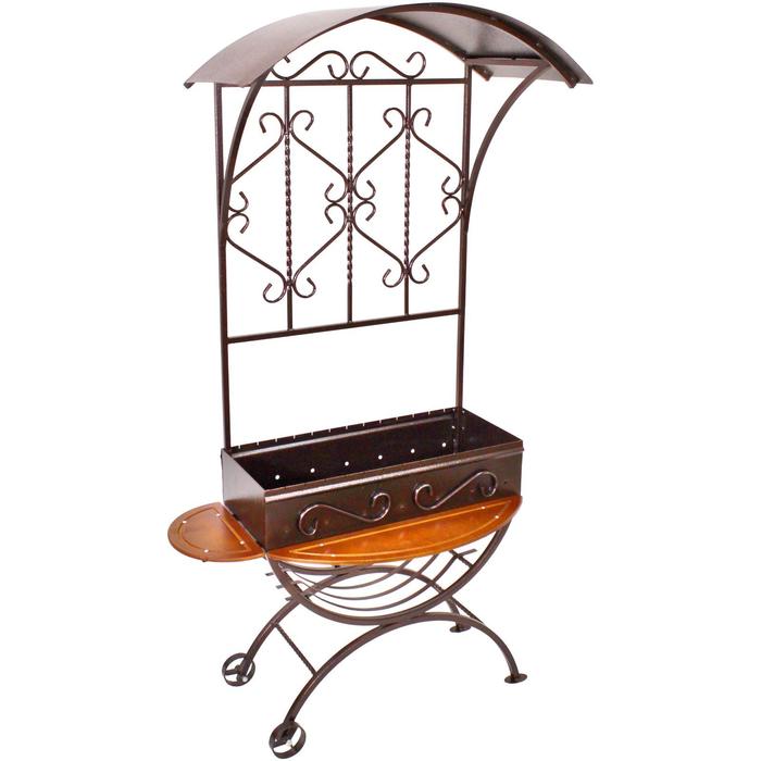 Мангал «ЭЛЕГАНТ», 96×49×180 см, с крышей - Фото 1