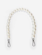 Ручка для сумки, жемчужные бусы, d=12, 14, 16 мм, 39 см, цвет белый, серебряный - Фото 3