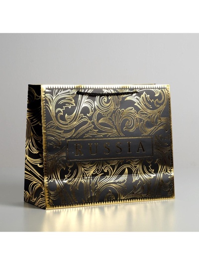Пакет подарочный, упаковка, «Gold Russia», 32×26×12 см