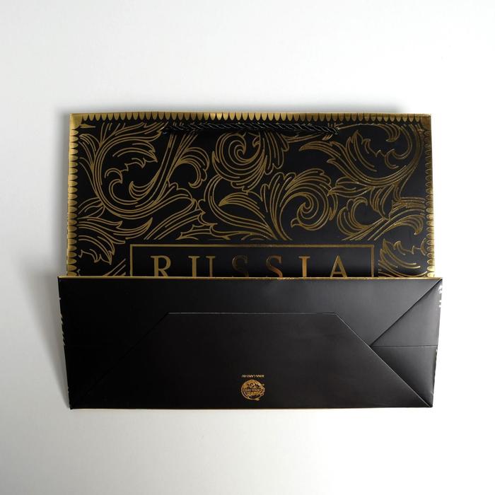 Пакет подарочный, упаковка, «Gold Russia», 32 х 26 х 12 см - фото 1885125687