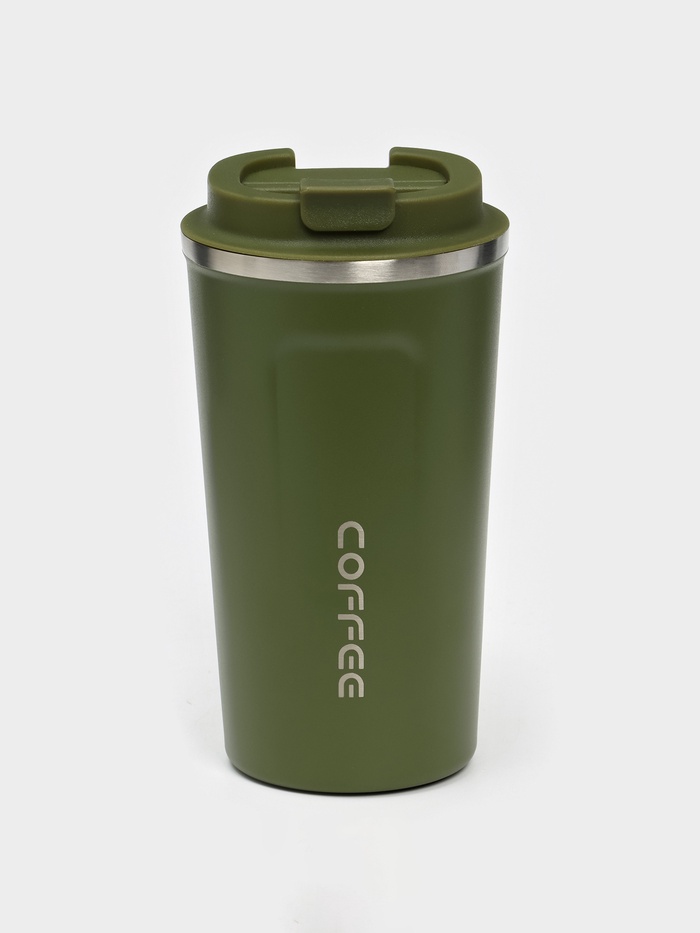 Термокружка, 500 мл, сохраняет тепло 10 ч, зеленый - Фото 1
