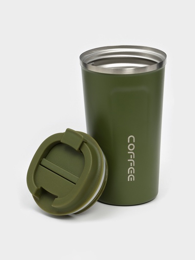 Термокружка, 500 мл, сохраняет тепло 10 ч, зеленый