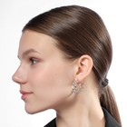 Серьги набор 8 пар «Цепи» змеиный рисунок, цвет коричневый в серебре, d=4 - фото 21215325