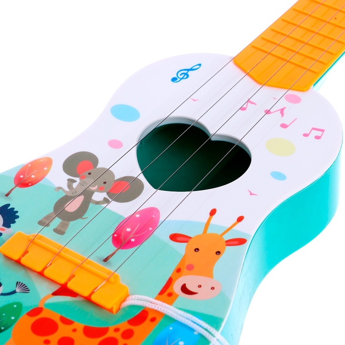 Музыкальная игрушка-гитара «Зоопарк», цвета МИКС - фото 1885125752