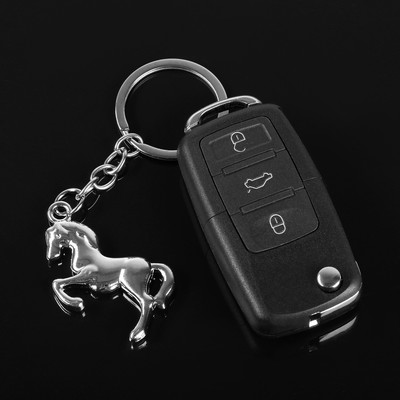 Брелок для автомобильных ключей Cartage, мустанг, хром