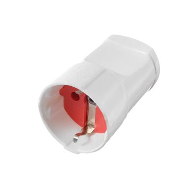 Переносная розетка, 10 А, с заземлением, 220 В, белая